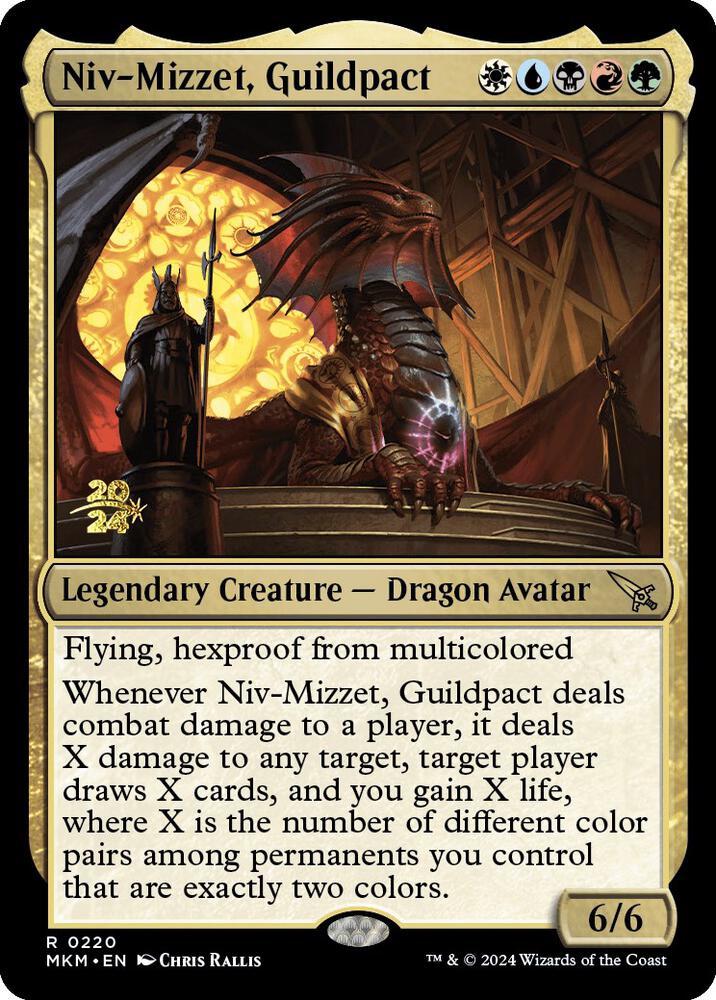Niv-Mizzet, Guildpact 220 card from Prerelease Cards