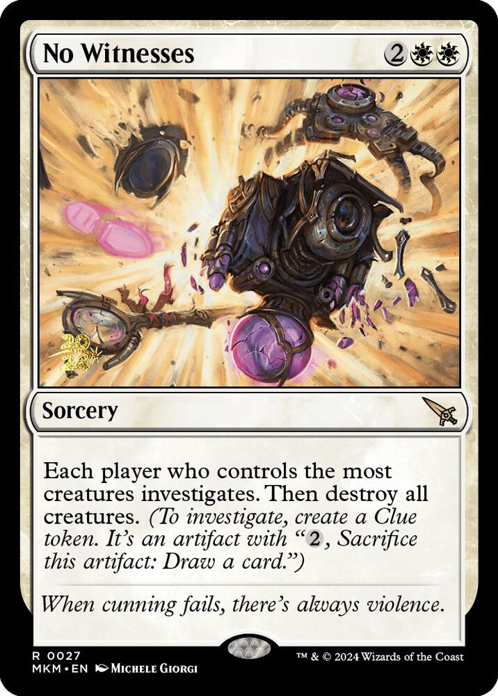 No Witnesses 27 card from Prerelease Cards