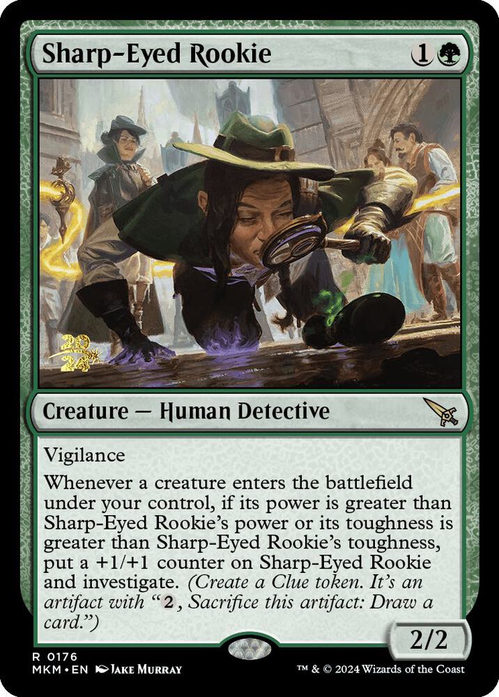 Sharp-Eyed Rookie 176 card from Prerelease Cards