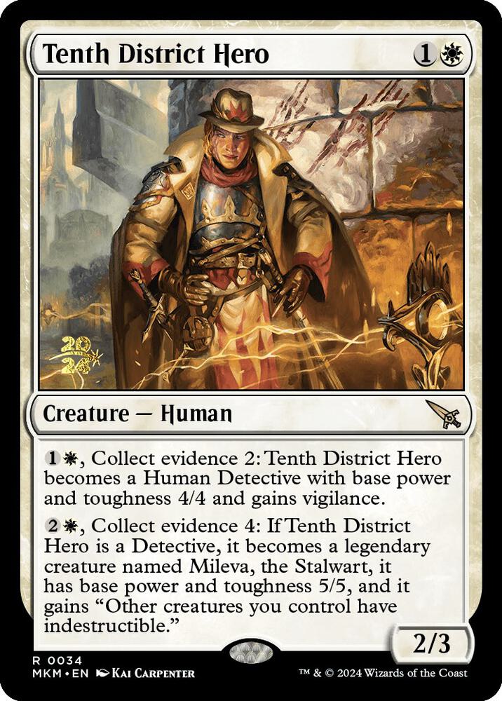 Tenth District Hero 34 card from Prerelease Cards