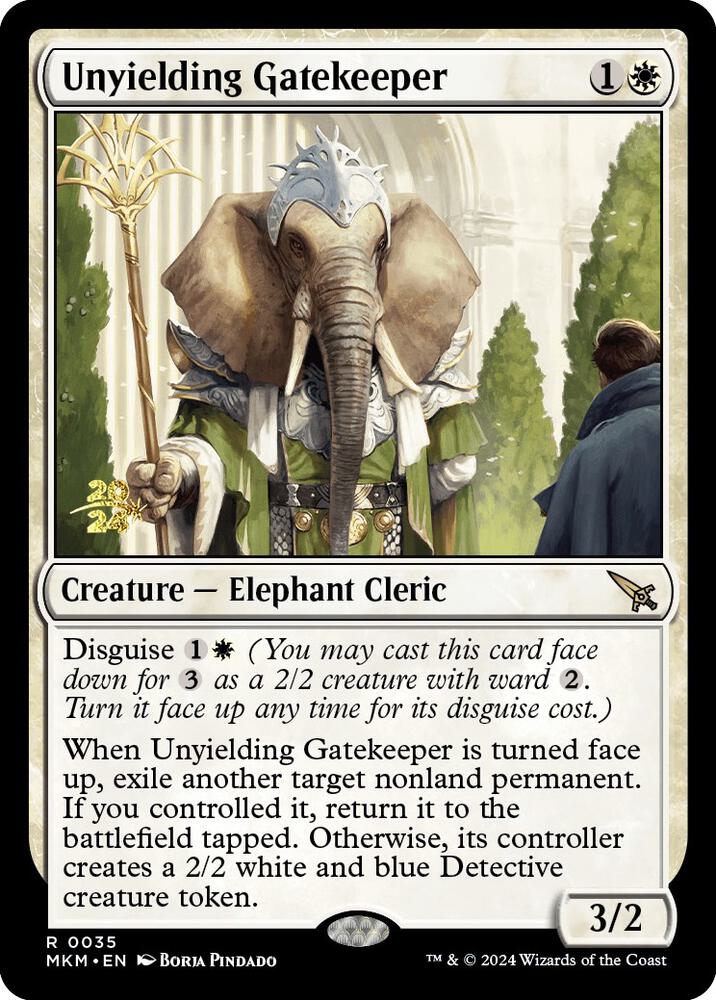 Unyielding Gatekeeper 35 card from Prerelease Cards