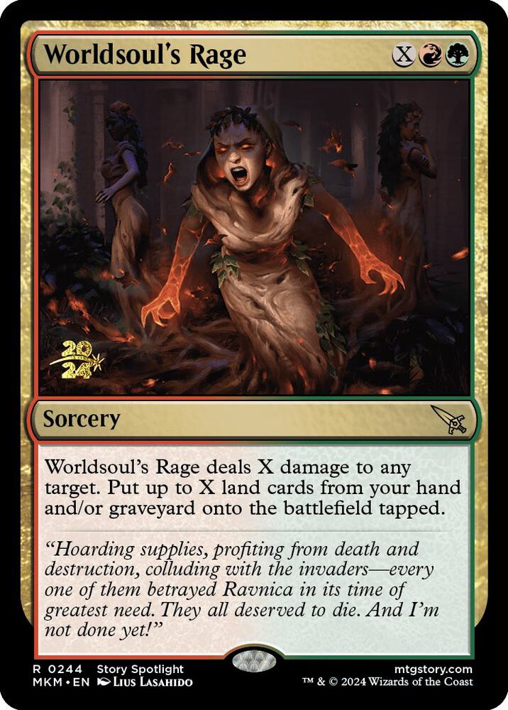 Worldsoul's Rage 244 card from Prerelease Cards