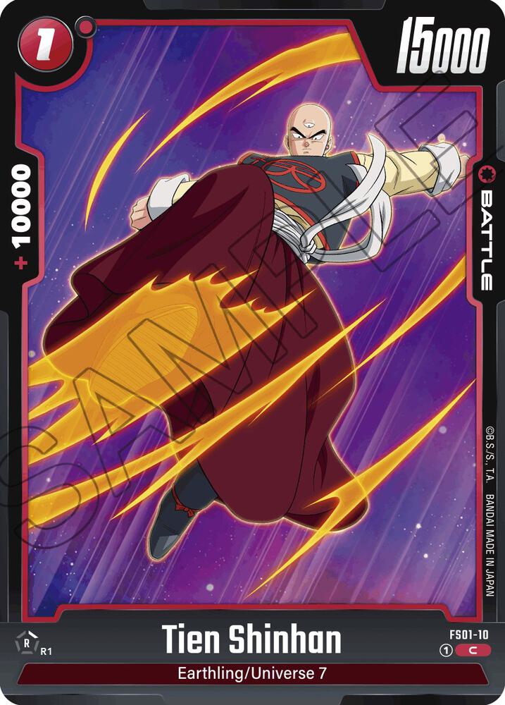Tien Shinhan FS01-10 card from Starter Deck 1: Son Goku