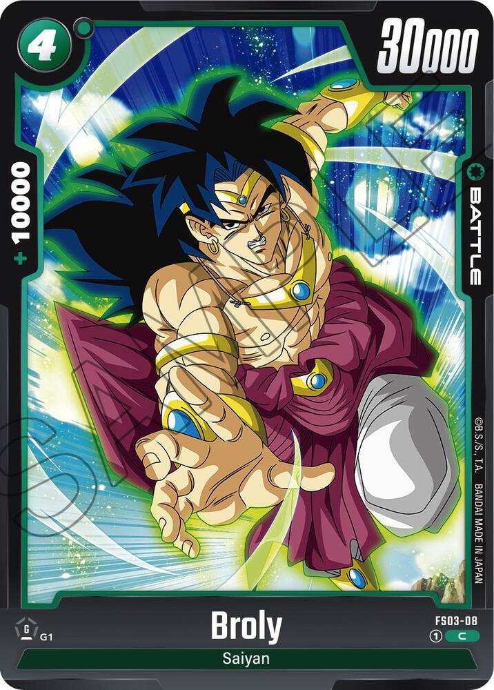 Broly FS03-08 card from Starter Deck 3: Broly