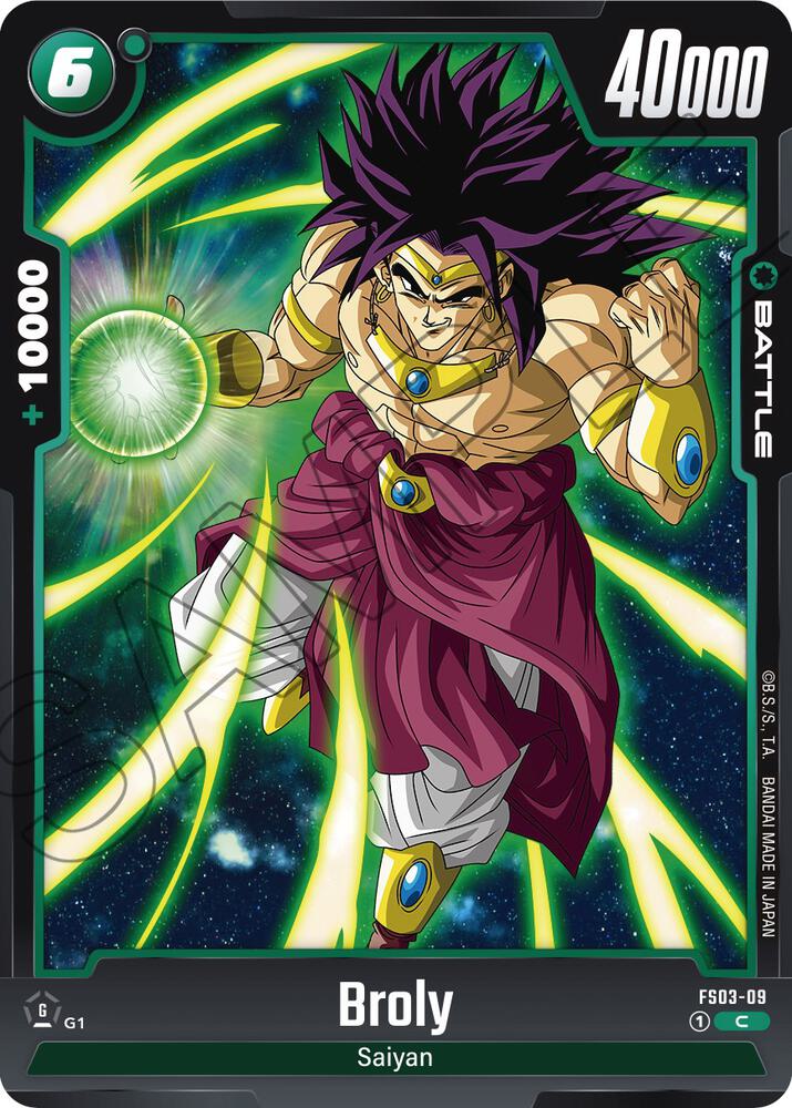 Broly FS03-09 card from Starter Deck 3: Broly