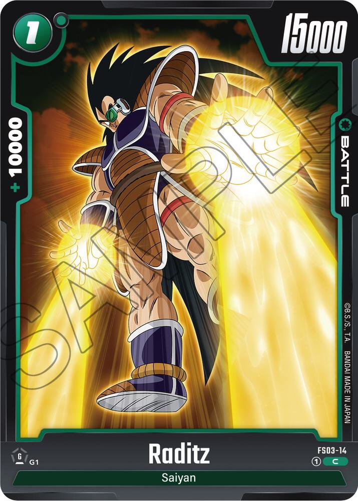 Raditz FS03-14 card from Starter Deck 3: Broly