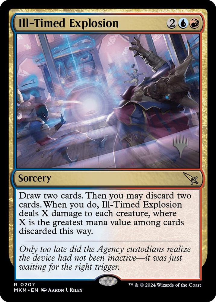 Ill-Timed Explosion 207 card from Promo Pack: Murders at Karlov Manor