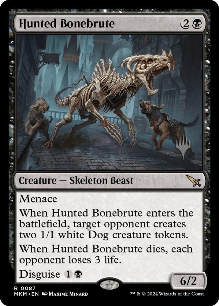 Hunted Bonebrute 87 card from Promo Pack: Murders at Karlov Manor