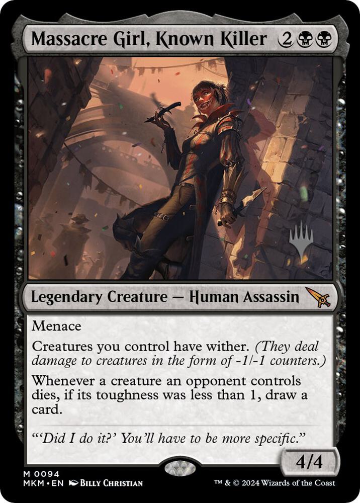 Massacre Girl, Known Killer 94 card from Promo Pack: Murders at Karlov Manor