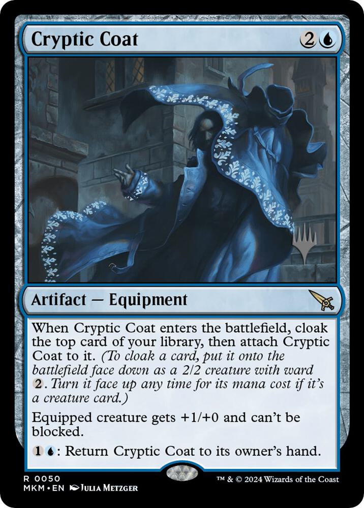 Cryptic Coat 50 card from Promo Pack: Murders at Karlov Manor