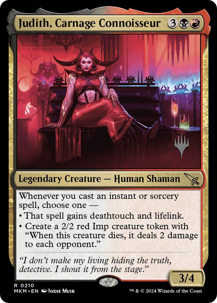 Judith, Carnage Connoisseur 210 card from Promo Pack: Murders at Karlov Manor