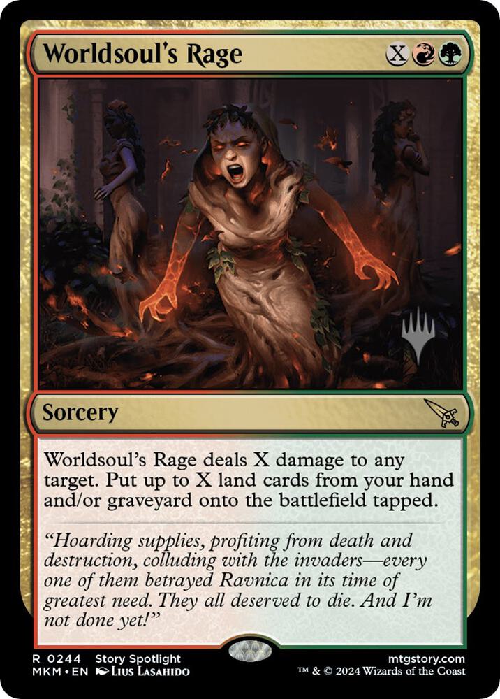 Worldsoul's Rage 244 card from Promo Pack: Murders at Karlov Manor