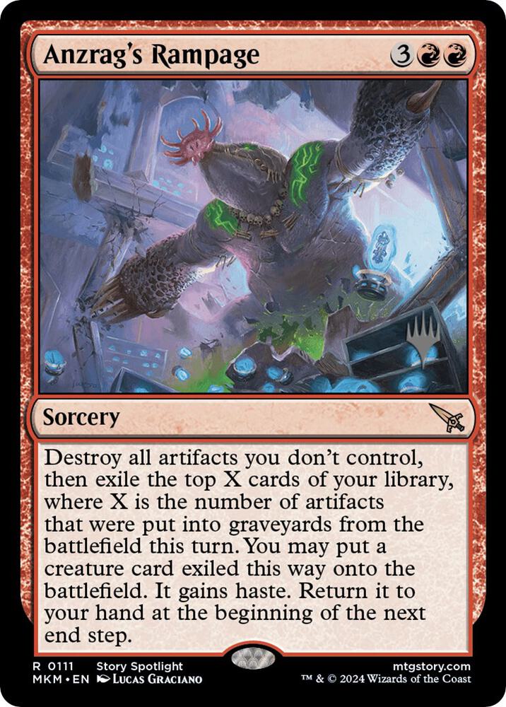 Anzrag's Rampage 111 card from Promo Pack: Murders at Karlov Manor