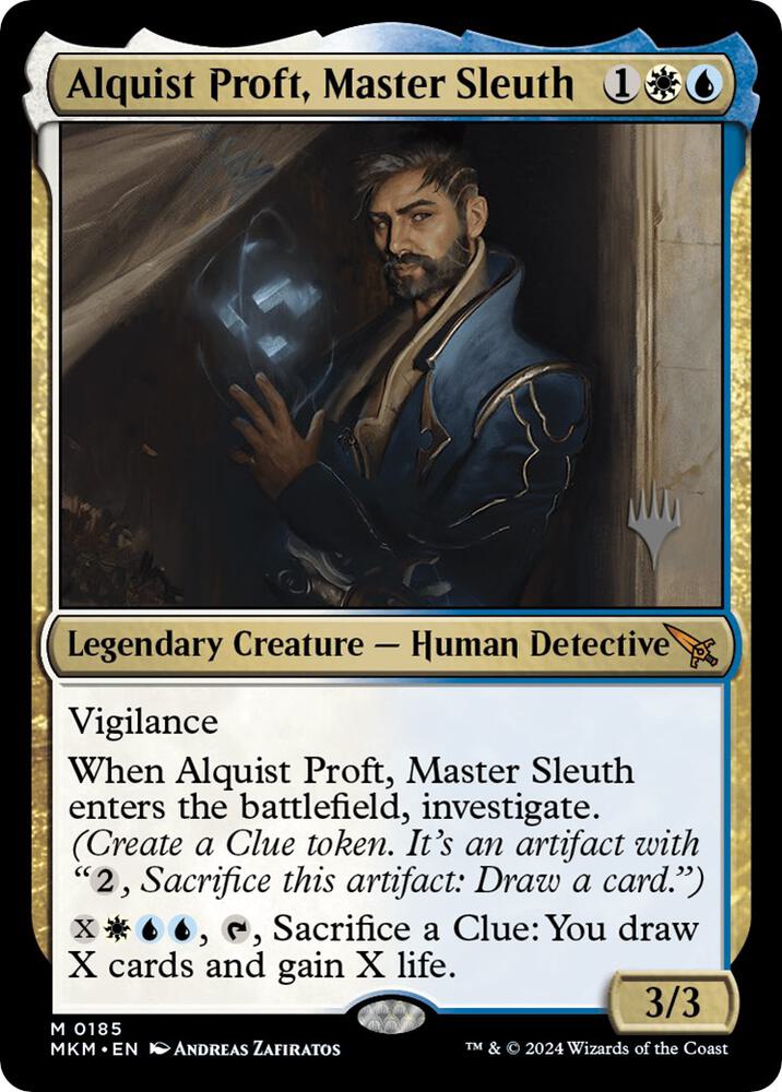 Alquist Proft, Master Sleuth 185 card from Promo Pack: Murders at Karlov Manor