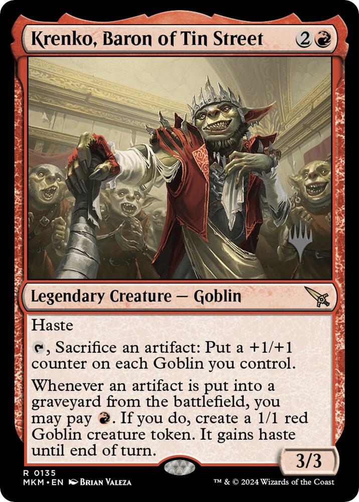 Krenko, Baron of Tin Street 135 card from Promo Pack: Murders at Karlov Manor