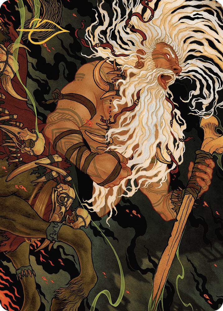Yarus, Roar of the Old Gods Art Card (46/49) (Gold-Stamped Signature) card from Art Series: Murders at Karlov Manor