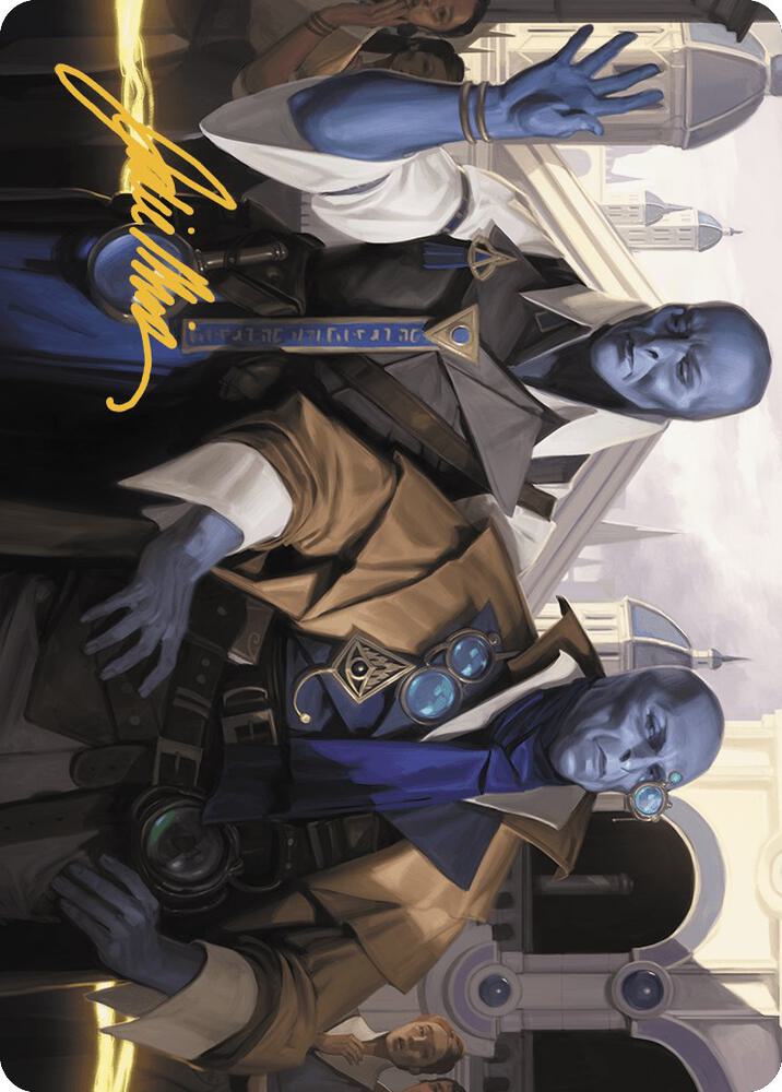 Hotshot Investigators Art Card (Gold-Stamped Signature) 5 card from Art Series: Murders at Karlov Manor