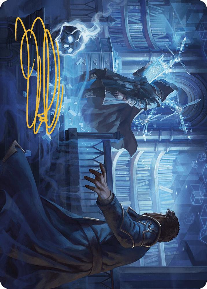 Intrude on the Mind Art Card (Gold-Stamped Signature) 6 card from Art Series: Murders at Karlov Manor