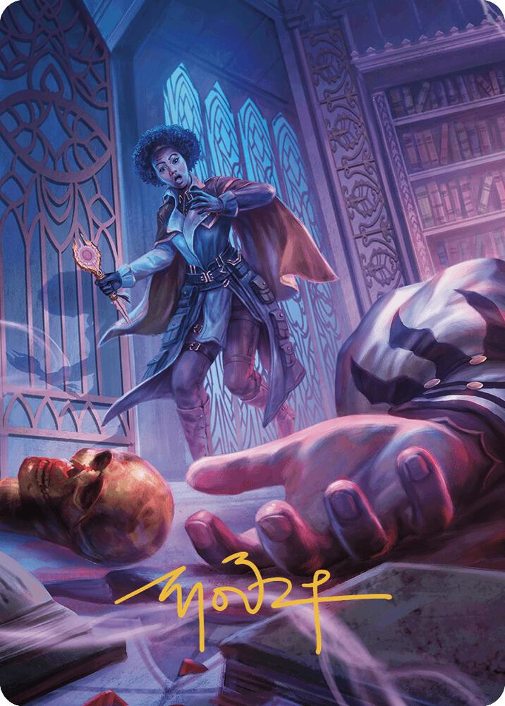 Deadly Complication Art Card (Gold-Stamped Signature) 33 card from Art Series: Murders at Karlov Manor