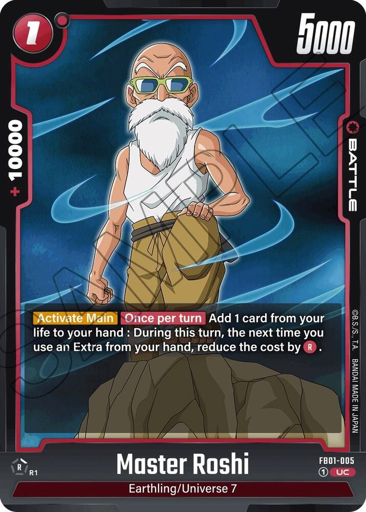 Master Roshi FB01-005 card from Awakened Pulse