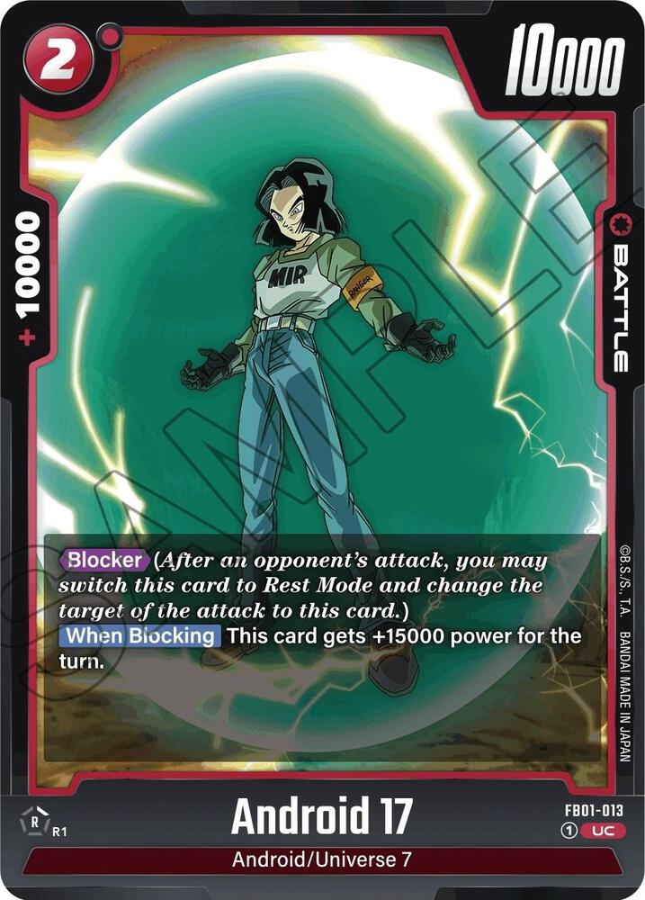 Android 17 FB01-013 card from Awakened Pulse