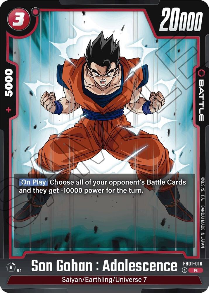 Son Gohan : Adolescence FB01-016 card from Awakened Pulse