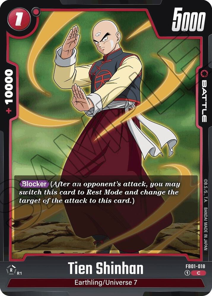 Tien Shinhan FB01-018 card from Awakened Pulse