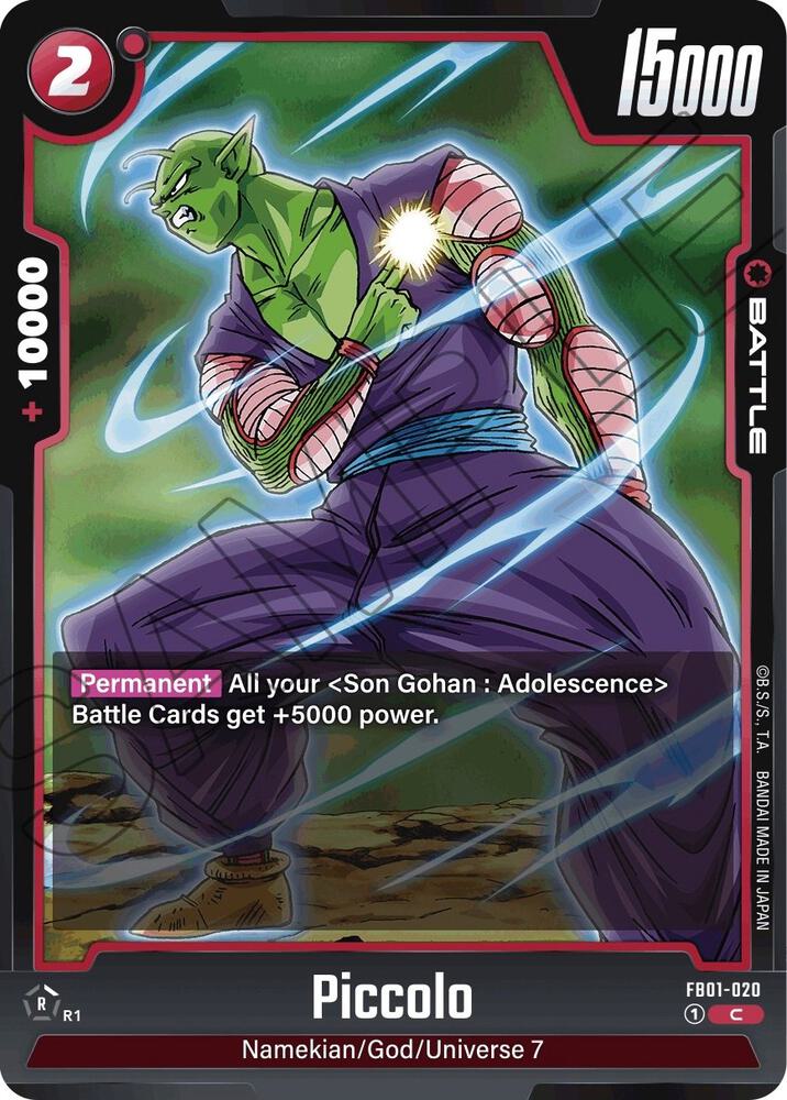 Piccolo FB01-020 card from Awakened Pulse
