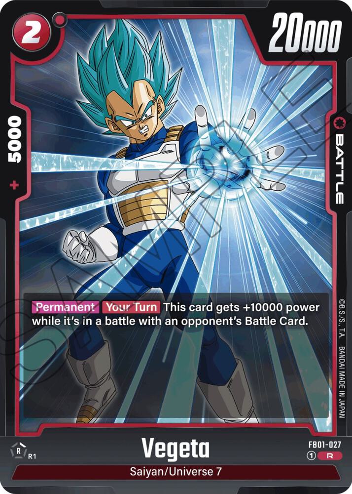 Vegeta FB01-027 card from Awakened Pulse