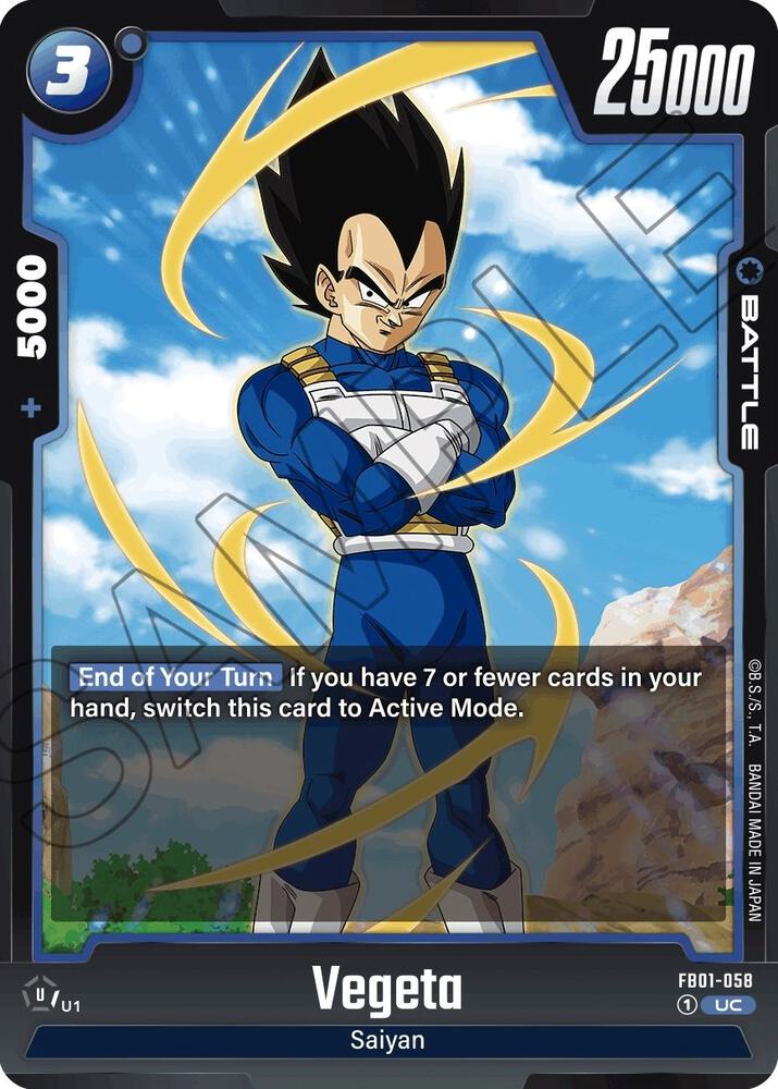 Vegeta FB01-058 card from Awakened Pulse