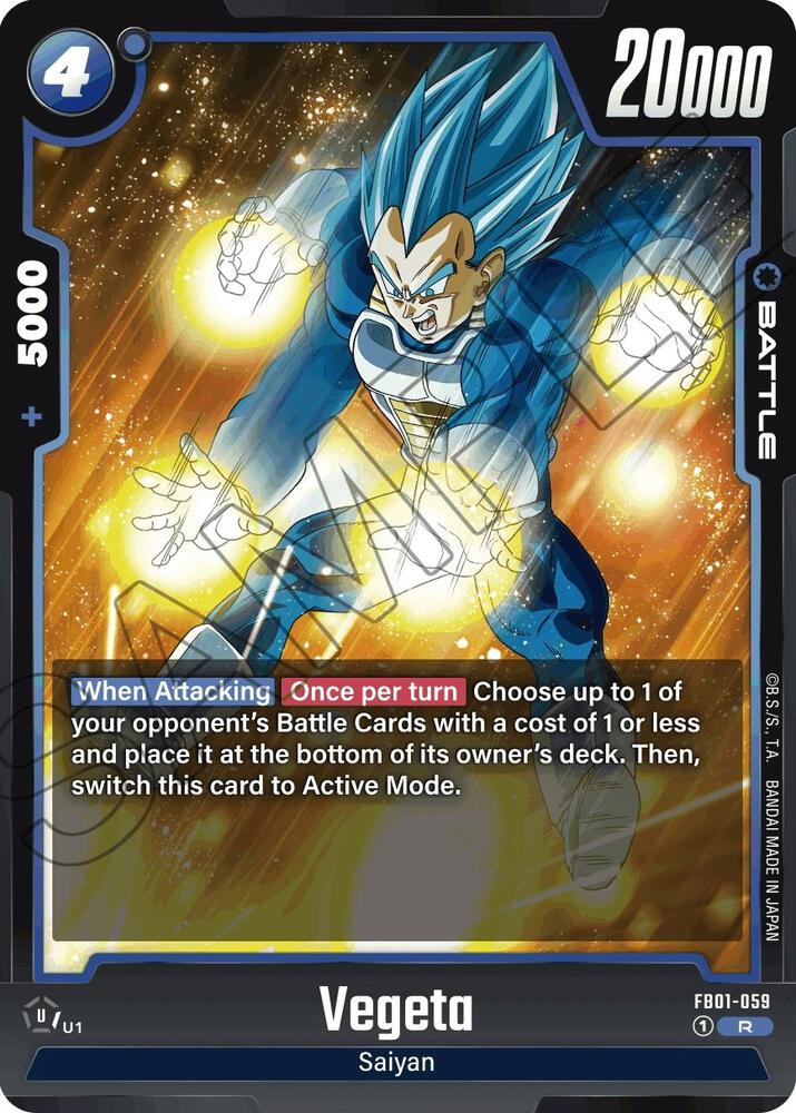Vegeta FB01-059 card from Awakened Pulse