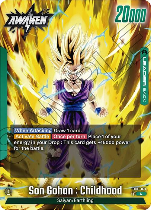 Son Gohan : Childhood FB01-071 card from Awakened Pulse