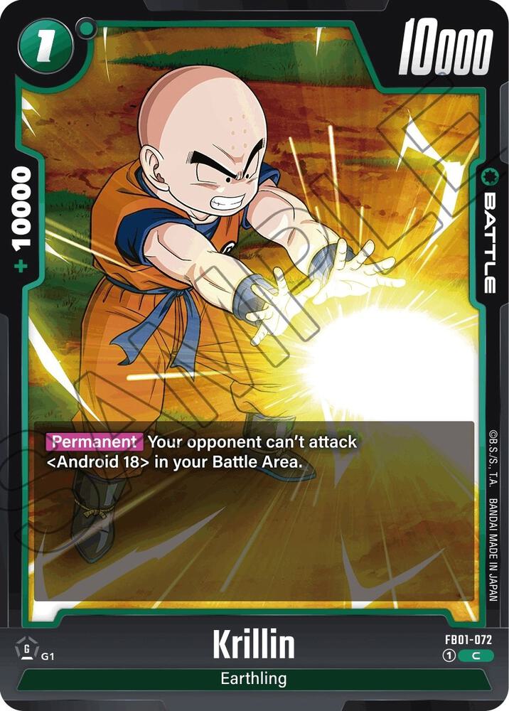 Krillin FB01-072 card from Awakened Pulse