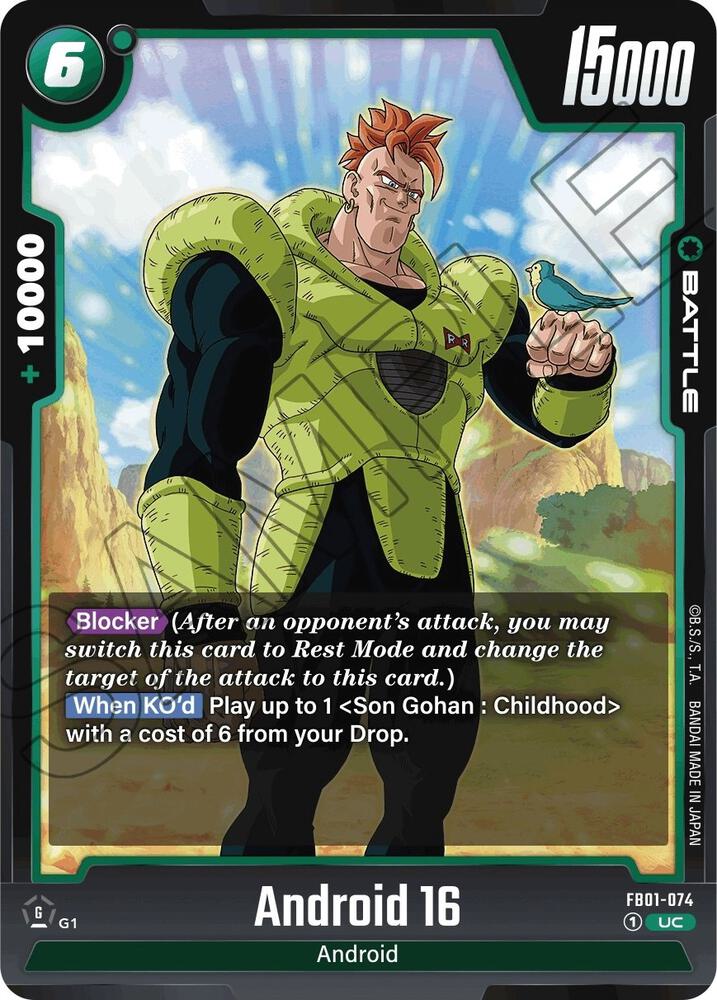 Android 16 FB01-074 card from Awakened Pulse