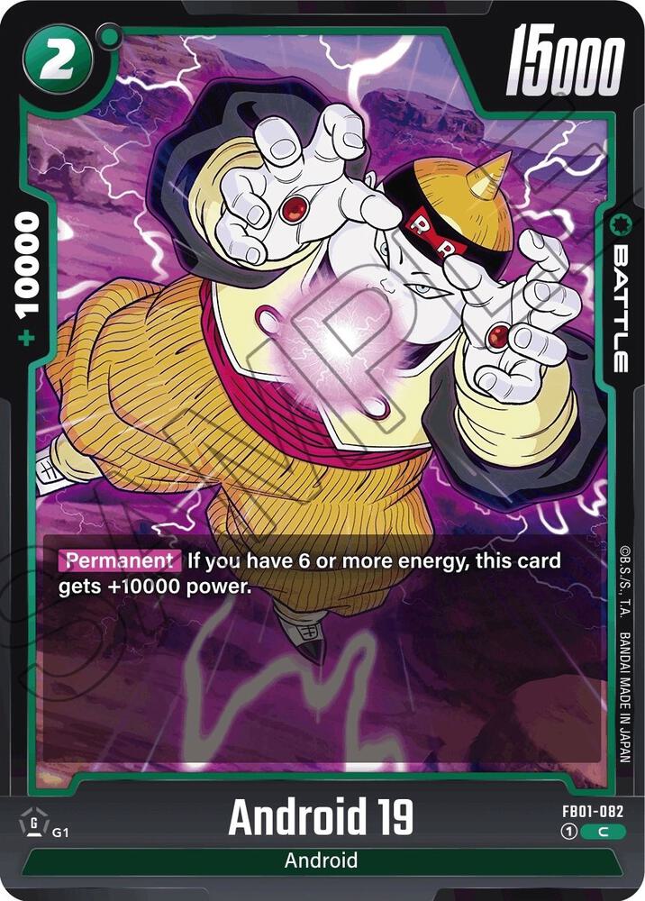 Android 19 FB01-082 card from Awakened Pulse