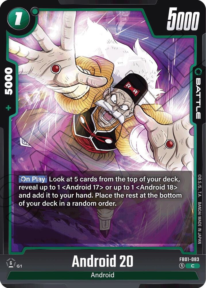 Android 20 FB01-083 card from Awakened Pulse