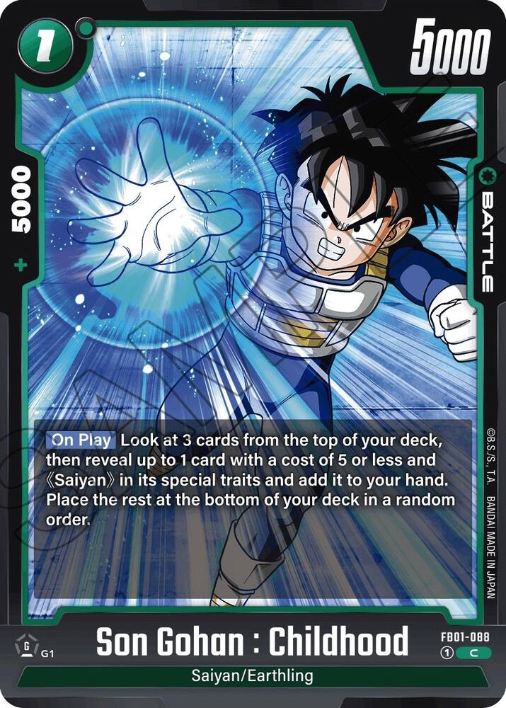 Son Gohan : Childhood FB01-088 card from Awakened Pulse