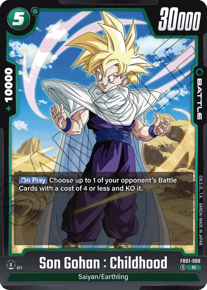 Son Gohan : Childhood FB01-089 card from Awakened Pulse