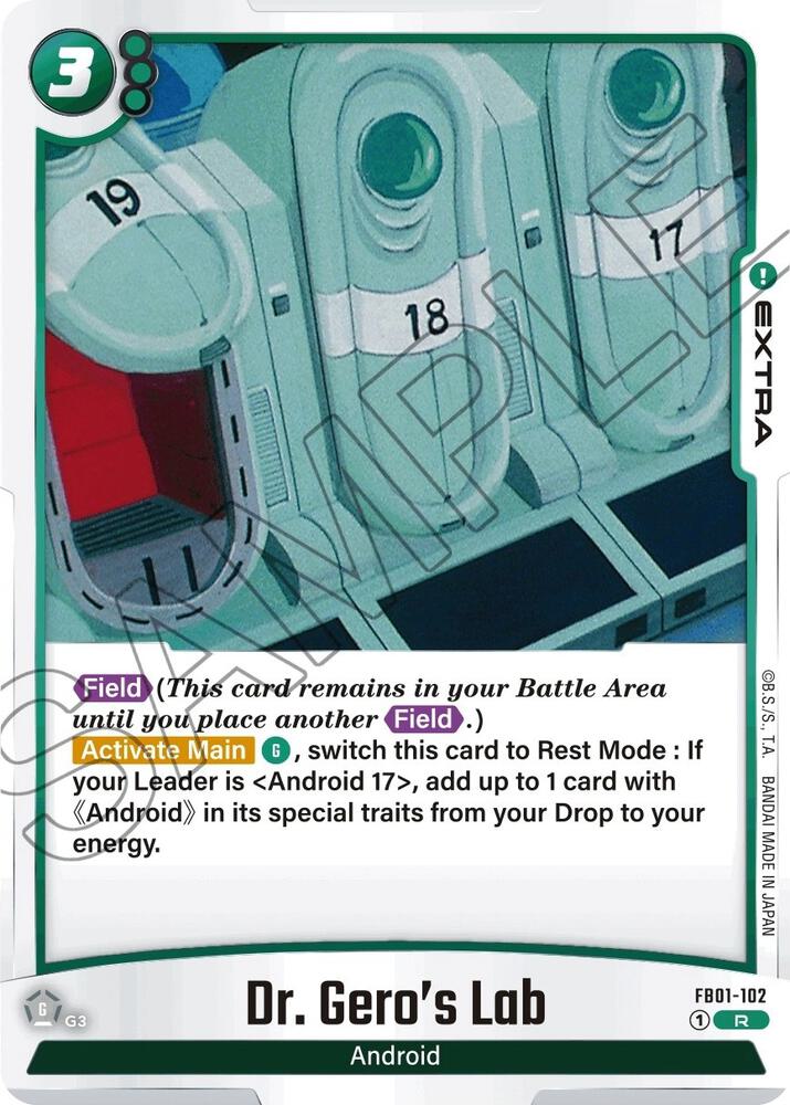 Dr. Gero's Lab FB01-102 card from Awakened Pulse