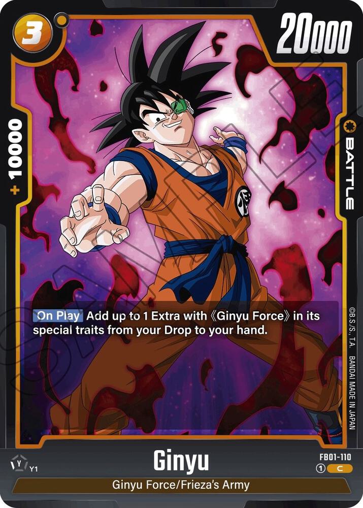 Ginyu FB01-110 card from Awakened Pulse