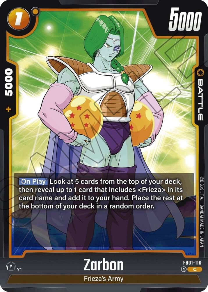 Zarbon FB01-116 card from Awakened Pulse