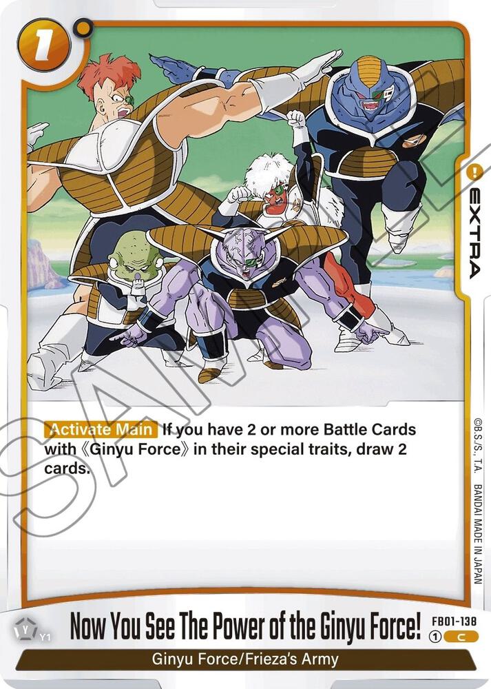 Now You See The Power of the Ginyu Force! FB01-138 card from Awakened Pulse