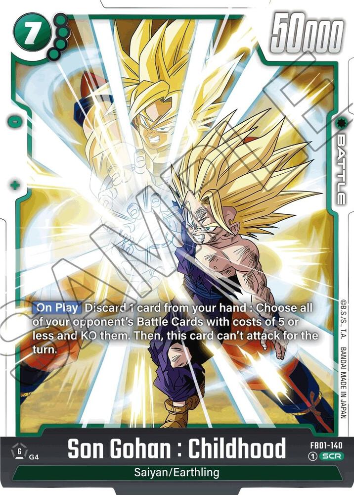 Son Gohan : Childhood FB01-140 card from Awakened Pulse