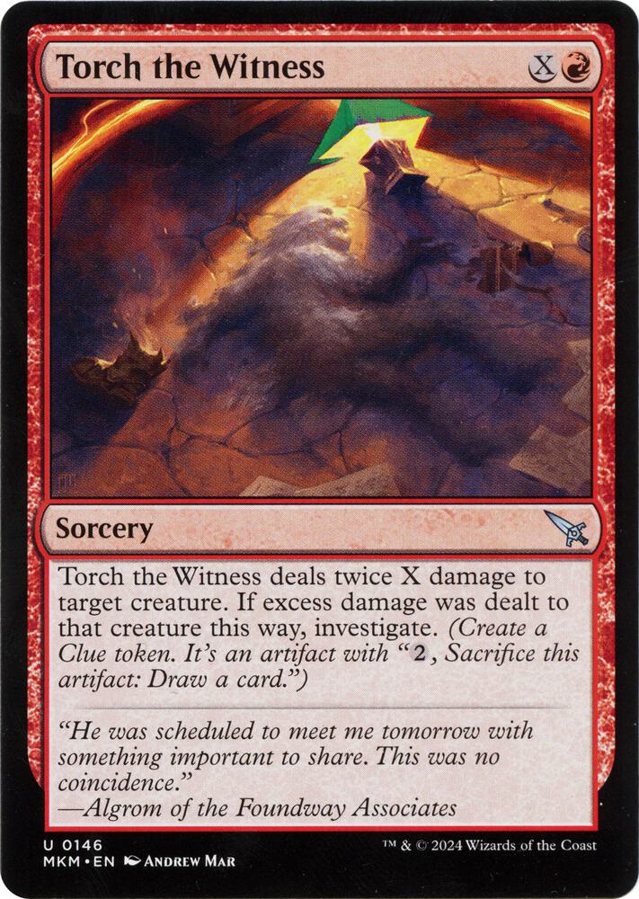 Torch the Witness (b) 146 card from Murders at Karlov Manor
