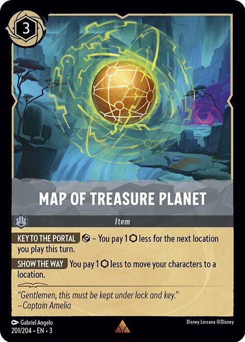 Map of Treasure Planet 201/204 card from Into the Inklands