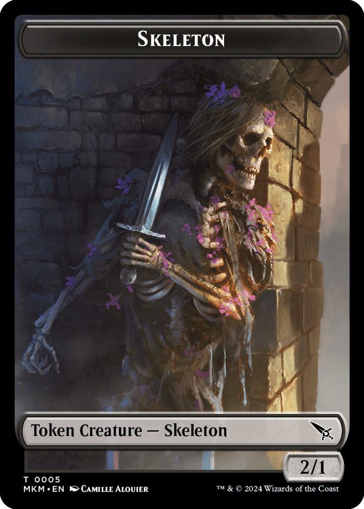 Skeleton Token 5 card from Murders at Karlov Manor