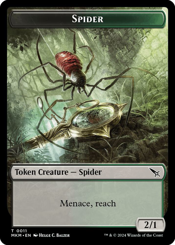 Spider Token 11 card from Murders at Karlov Manor