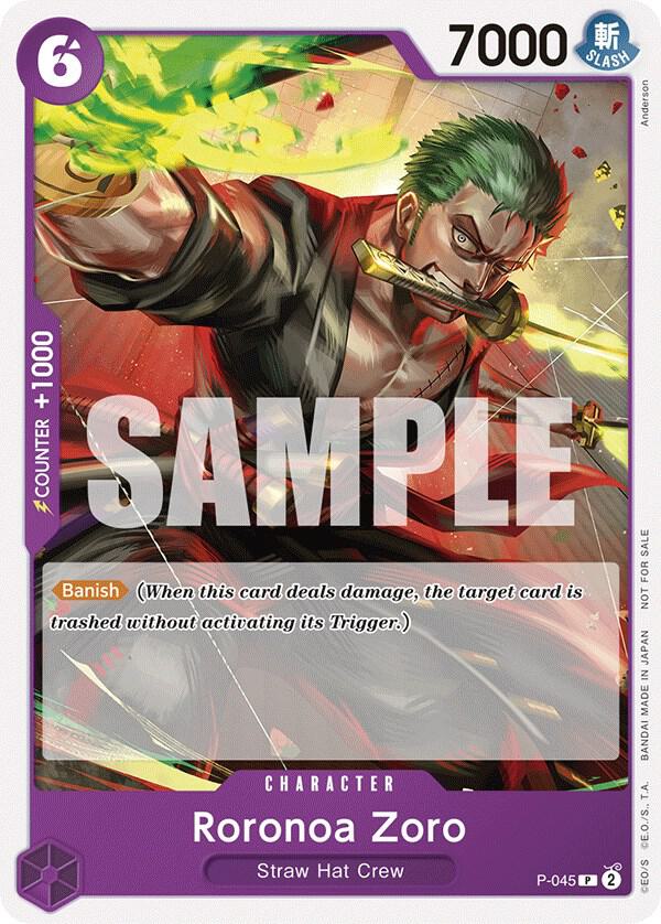 Roronoa Zoro (OP-06 Pre-Release Tournament) [Participant] P-045 card from One Piece Promotion Cards