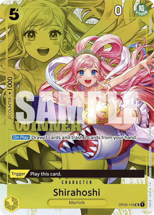 Shirahoshi (Winner Pack Vol. 6) OP03-116 card from One Piece Promotion Cards