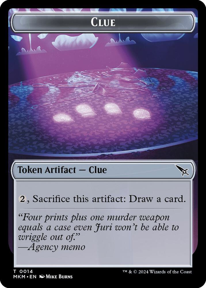 Clue (0014) // A 0041 Double-Sided Token 14 // 41 card from Murders at Karlov Manor